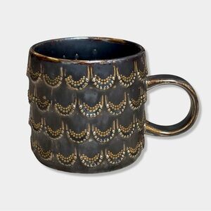 Starbucks 2015 Bronze Brn Gold 3D Texture Mermaid Scales Coffee Cup Mug 10 fl oz